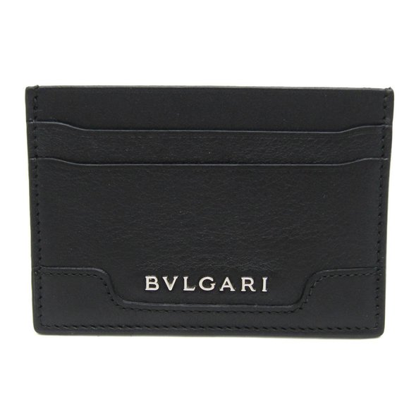 Bvlgari 33404 Leather Card Case Black